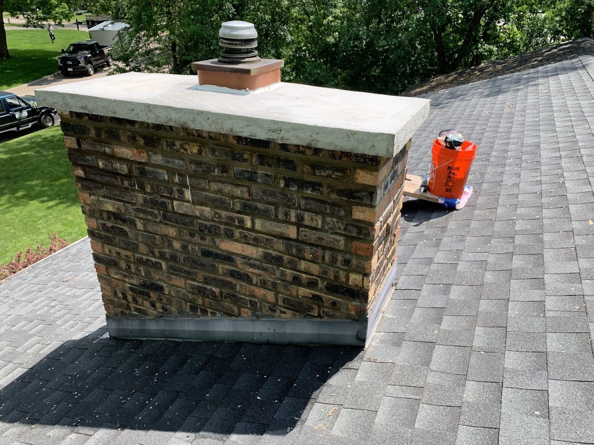 Completed chimney with new cap