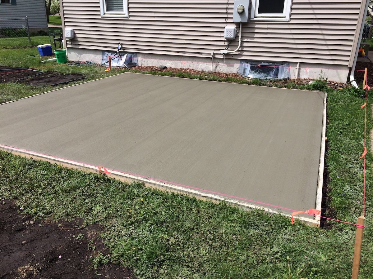 Completed backyard patio