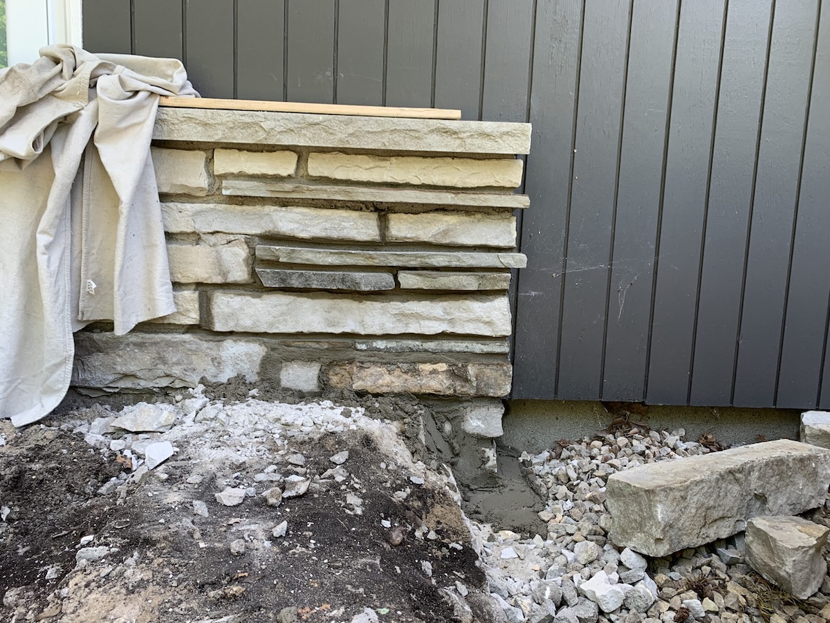 Stone step and masonry work